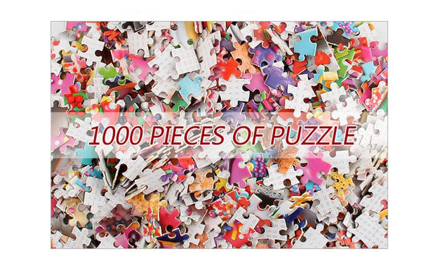 1000Pcs Thick Papers Jigsaw Puzzles Fun Game Challenge Gift For Adults Teens Kids (Colorful Donut)