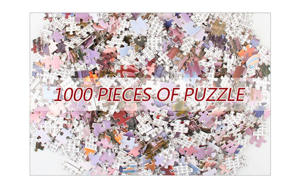 1000Pcs Thick Papers Jigsaw Puzzles Fun Game Challenge Gift For Teens Kids (Hot Air Balloon-B)