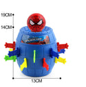 Spider-Man Bucket Toy Lucky Stab Pop Up Game Intellectual Game for Kids Baby Gifts