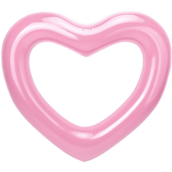 2 Sizes Inflatable Pool Float Swim Ring Heart Shape Pink