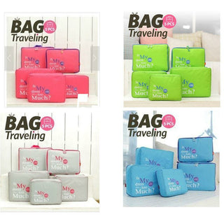 5PCS Travel Luggage Organizer Set Backpack Storage Pouches Suitcase Packing Bags(4 Colors Available)