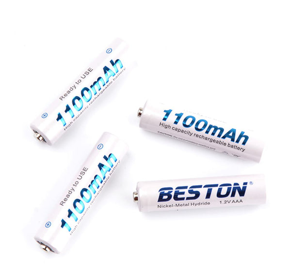 4PCS Beston Rechargeable Battery NiMH AAA 1.2V 1100mAh With Carry Box