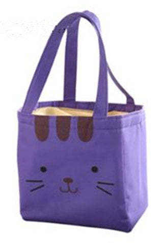 Buy purple Cartoon Cute Insulated Lunch Bag Tote Container For Women Kids Office Work School