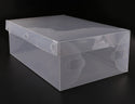 Foldable Clear Plastic Shoe Storage Box Stackable Organizer For Women Kids