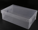 Foldable Clear Plastic Shoe Storage Box Stackable Organizer For Men