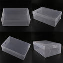 Foldable Clear Plastic Shoe Storage Box Stackable Organizer For Women Kids