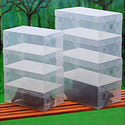 Foldable Clear Plastic Shoe Storage Box Stackable Organizer For Women Kids