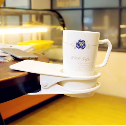 ABS Table Desk Chair Side Cup Holder Clip Storage Home Office Kitchen Stand Rack - Go2buy Australia