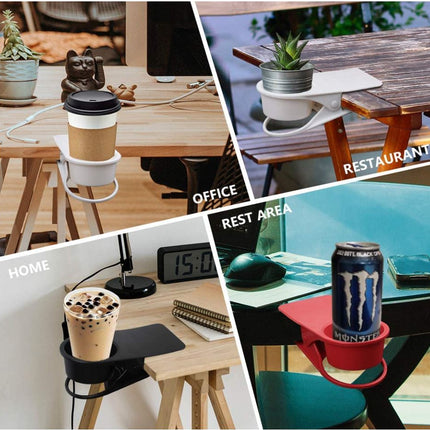 ABS Table Desk Chair Side Cup Holder Clip Storage Home Office Kitchen Stand Rack - Go2buy Australia