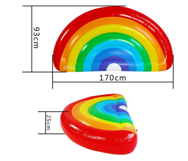 Giant Rainbow Float Luxe Lie-On Inflatable Summer Fun Pool Beach