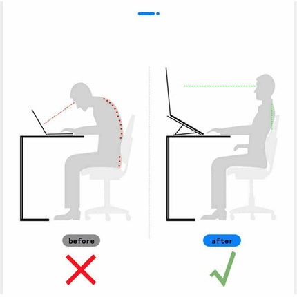 Adjustable Lightweight Foldable Portable Laptop Stand Desktop Mount Notebook - Go2buy Australia