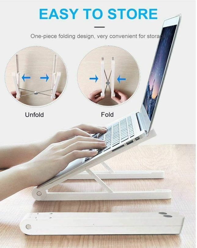 Adjustable Lightweight Foldable Portable Laptop Stand Desktop Mount Notebook - Go2buy Australia