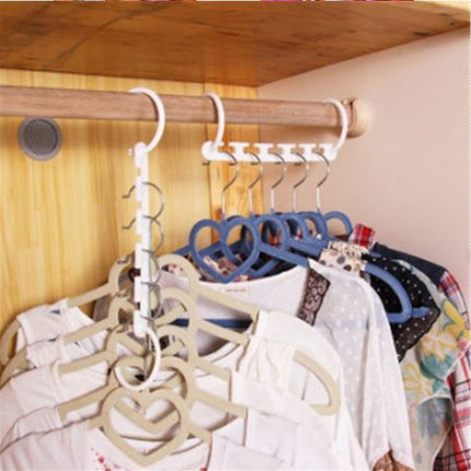 Amazing Wonder Clothes8PCS Hanger Space Saver Wardrobe Closet Organizer Rack Hook - Go2buy Australia