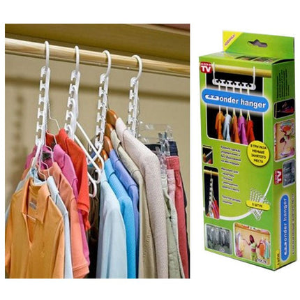 Amazing Wonder Clothes8PCS Hanger Space Saver Wardrobe Closet Organizer Rack Hook - Go2buy Australia