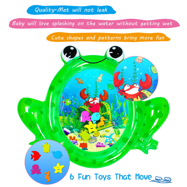 Inflatable Frog Premium Play mat Tummy time Water Toys for Babies and Toddlers 70*83cm