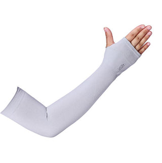 Buy grey UV Sun Protection Cooling Arm Sleeves With Thumb Hole For Basketball Running Cycling Golf (7 Colors Available)