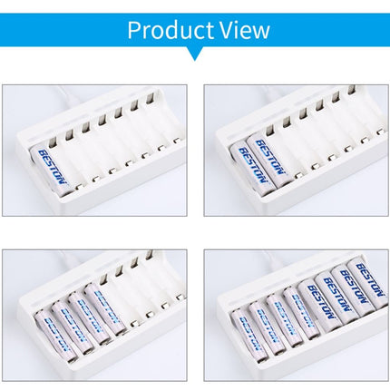 Beston 8 - Slot Battery USB Charger for 1.2V AA AAA NiMh Rechargeable Battery - Go2buy Australia