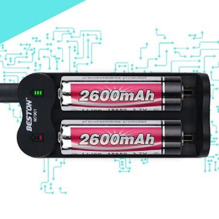 Beston Lithium 18650 Rechargeable Battery USB Charger 4.2V - Go2buy Australia