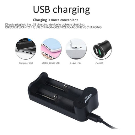 Beston Lithium 18650 Rechargeable Battery USB Charger 4.2V - Go2buy Australia