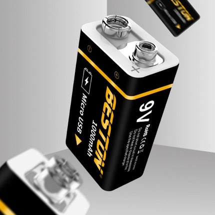 Beston Micro USB 9v Rechargeable Battery Li - ion Battery 9000mWh With cable 1500+ Recharge Cycles - Go2buy Australia