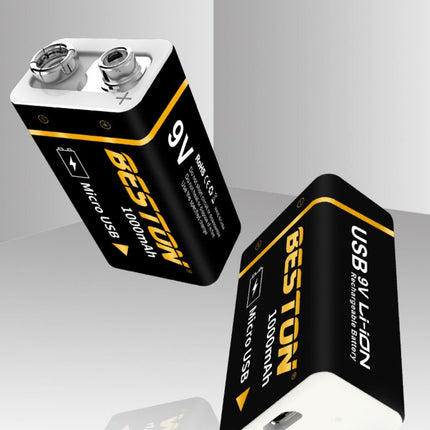 Beston Micro USB 9v Rechargeable Battery Li - ion Battery 9000mWh With cable 1500+ Recharge Cycles - Go2buy Australia