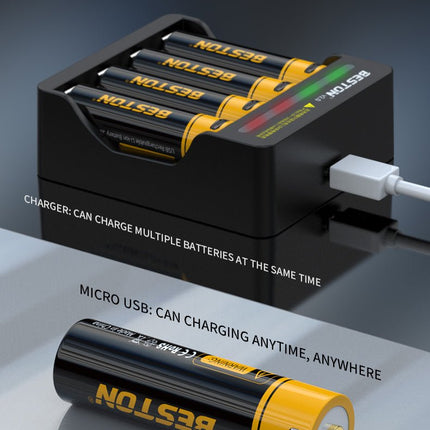 Beston Micro USB AAA/AA Rechargeable Battery Li - ion Battery 3500mWh With cable - Go2buy Australia
