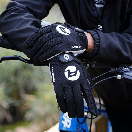 Black Arbot Cycling Bicycle Bike Full Finger Antiskid Touch Sscreen Breathabl Gloves - Go2buy Australia