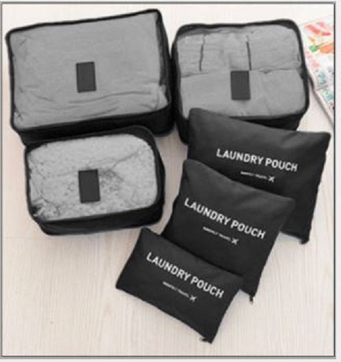 6PCS Travel Luggage Organizer Set Backpack Storage Pouches Suitcase Packing Bags(11 Colors Available)