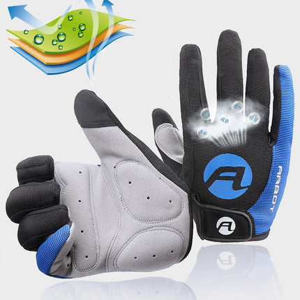 Blue Arbot Cycling Bicycle Bike Full Finger Antiskid Touch Sscreen Breathabl Gloves - Go2buy Australia