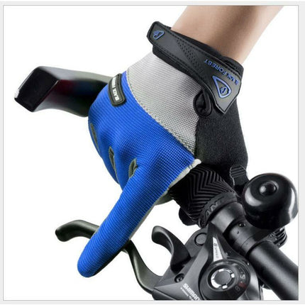 Blue Forest Cycling Bicycle Bike Full Finger Antiskid Touch Sscreen Breathabl Gloves - Go2buy Australia