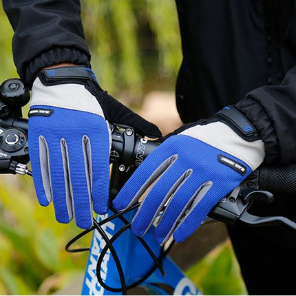 Blue Forest Cycling Bicycle Bike Full Finger Antiskid Touch Sscreen Breathabl Gloves - Go2buy Australia