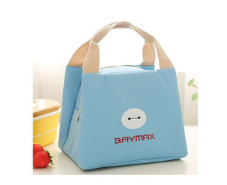 Buy blue-with-baymax Insulated Lunch Bag Tote Container For Women Kids Office Work School (9 Colors Available)