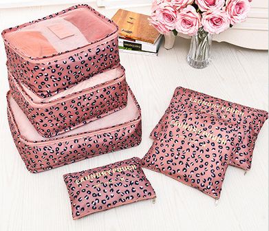 6PCS Travel Luggage Organizer Set Backpack Storage Pouches Suitcase Packing Bags(11 Colors Available)