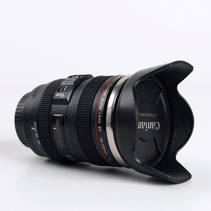 DSLR 24 - 105mm Camera Lens Cup Stainless Steel Coffee Tea Mug 400ML Drink - Go2buy Australia