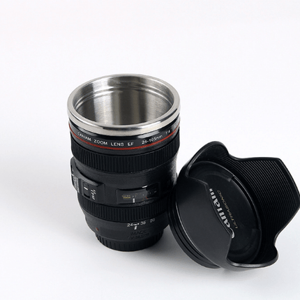 DSLR 24 - 105mm Camera Lens Cup Stainless Steel Coffee Tea Mug 400ML Drink - Go2buy Australia