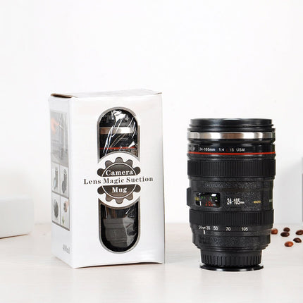DSLR 24 - 105mm Camera Lens Suction Mighty Cup Stainless Steel Coffee Mug 400ML - Go2buy Australia