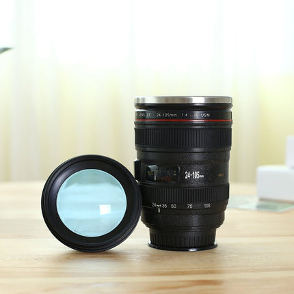 DSLR 24 - 105mm Camera Lens Suction Mighty Cup Stainless Steel Coffee Mug 400ML - Go2buy Australia