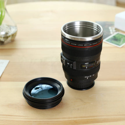 DSLR 24 - 105mm Camera Lens Suction Mighty Cup Stainless Steel Coffee Mug 400ML - Go2buy Australia