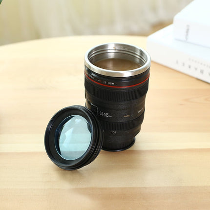 DSLR 24 - 105mm Camera Lens Suction Mighty Cup Stainless Steel Coffee Mug 400ML - Go2buy Australia
