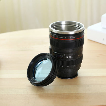 DSLR 24 - 105mm Camera Lens Suction Mighty Cup Stainless Steel Coffee Mug 400ML - Go2buy Australia