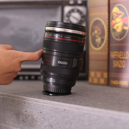 DSLR 24 - 105mm Camera Lens Suction Mighty Cup Stainless Steel Coffee Mug 400ML - Go2buy Australia