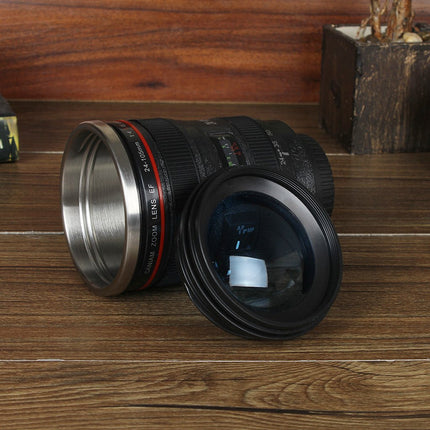 DSLR Camera Lens Self Mixing Automatic Stirring Cup Stainless Steel Coffee Mug - Go2buy Australia