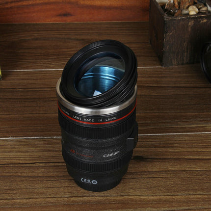 DSLR Camera Lens Self Mixing Automatic Stirring Cup Stainless Steel Coffee Mug - Go2buy Australia