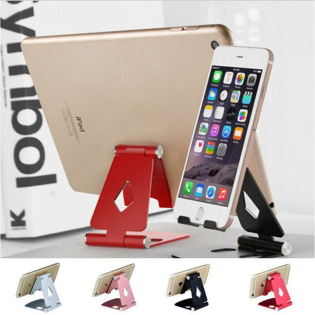 Foldable Aluminum Bracket Portable Universal Mobile Phone Tablet Stand Holder - Go2buy Australia