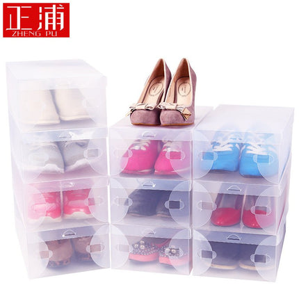 Foldable Clear Plastic Shoe Storage Box Stackable Organizer For Men - Go2buy Australia