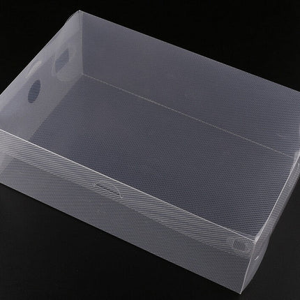 Foldable Clear Plastic Shoe Storage Box Stackable Organizer For Men - Go2buy Australia
