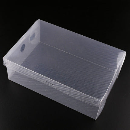 Foldable Clear Plastic Shoe Storage Box Stackable Organizer For Men - Go2buy Australia