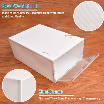 Foldable Plastic Stackable Shoe Storage Box Organizer Heart Drawer For Men - Go2buy Australia