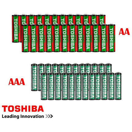 GENUINE TOSHIBA Zinc Carbon AA|AAA Cell Super Long Batteries - Go2buy Australia