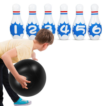 Giant 61cm Inflatable Bowling Set for Kids Indoor or Outdoor ACTIVE FUN Family Game - Go2buy Australia